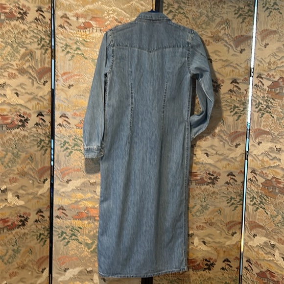 RALPH LAUREN BLUE DENIM SHIRT DRESS WESTERN FITTED LONG SLEEVE CLASSIC SZ PP - Picture 8 of 14